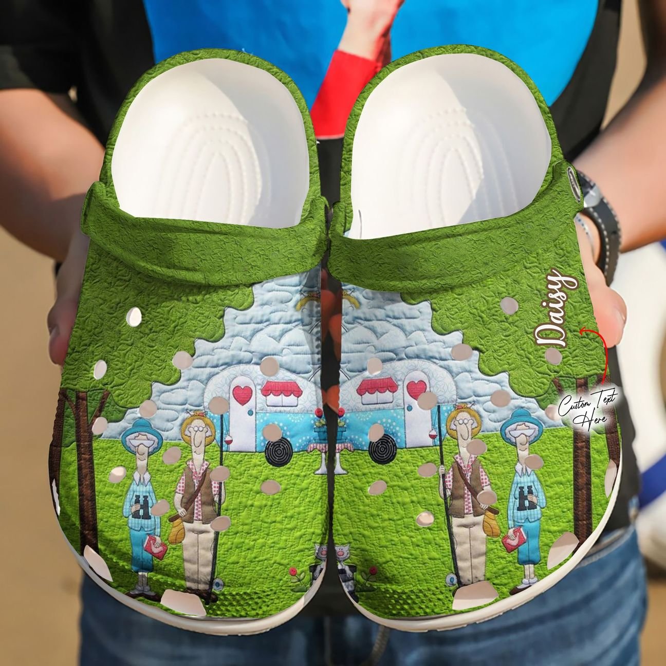 Camping Personalized Clog, Custom Name, Text, Color, Number Fashion Style For Women, Men, Kid, Print 3D Camper Couple