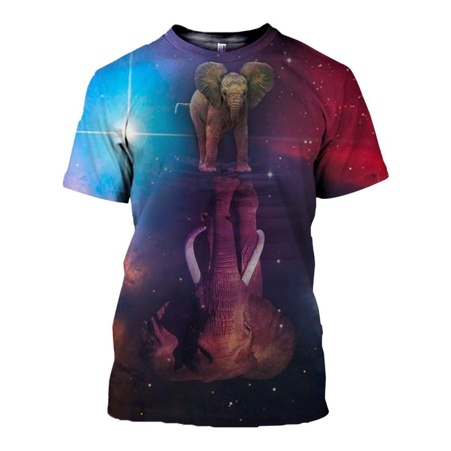 3D All Over Printed elephant T Shirt Hoodie 15121