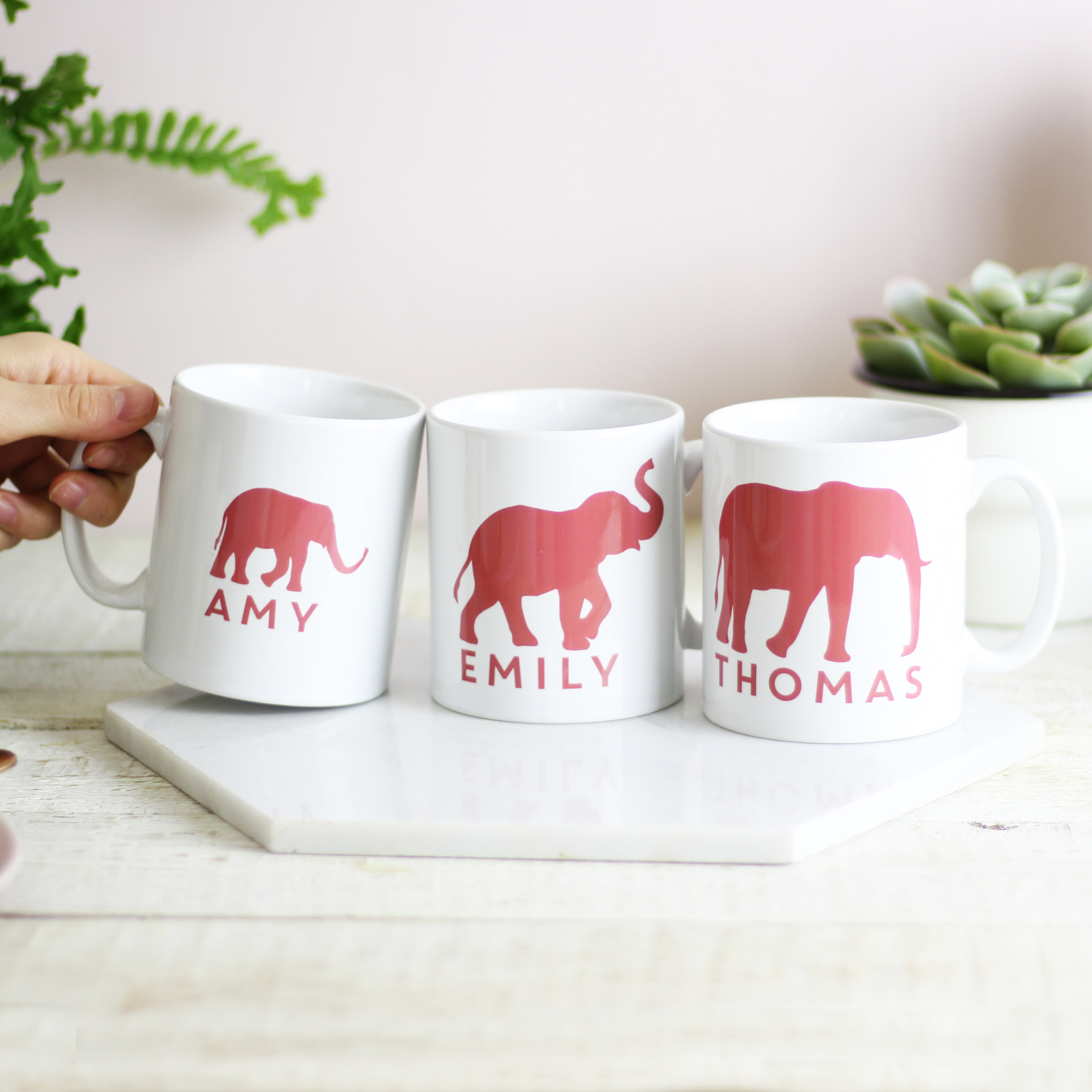 Personalised Elephant Family Mug