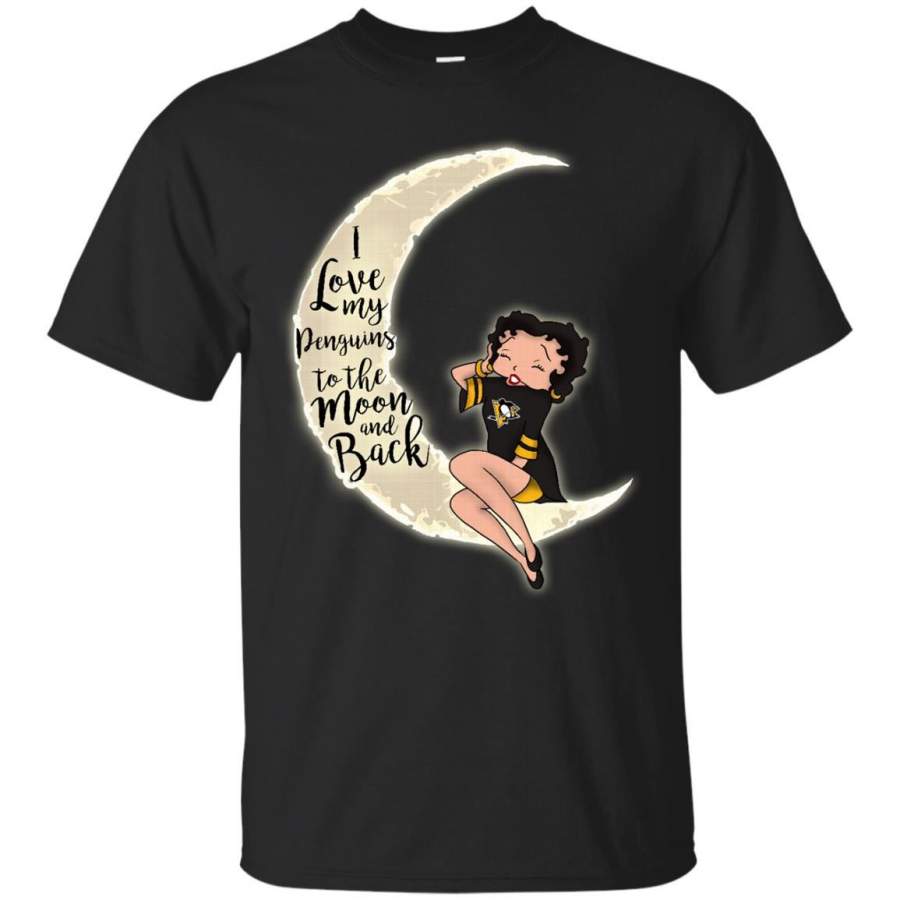 BB I Love My Pittsburgh Penguins To The Moon And Back T Shirt