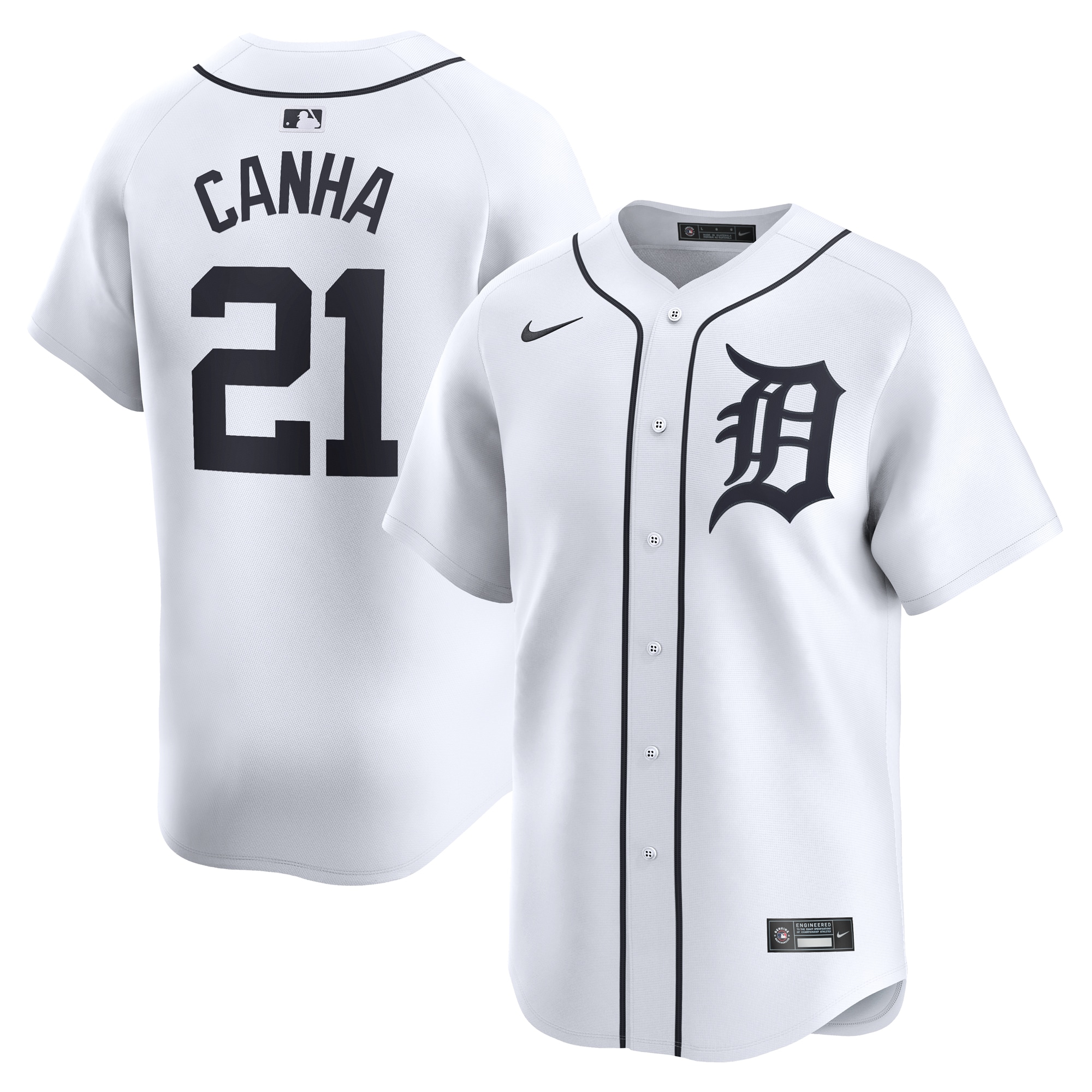 Mark Canha Detroit Tigers Home Limited Player Jersey – White