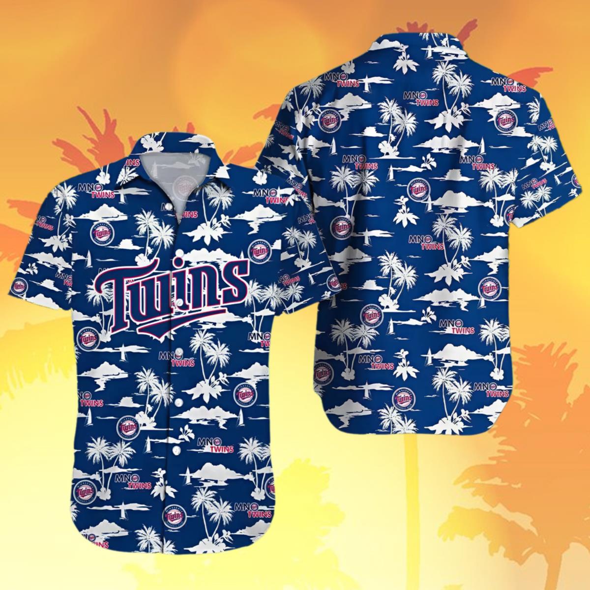 Mn Twins Hawaiian Shirt Tropical Beach