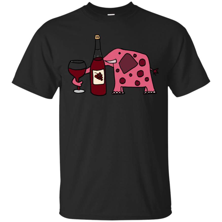 Elephants – Funny Elephant Drinking Red Wine elephant T Shirt & Hoodie