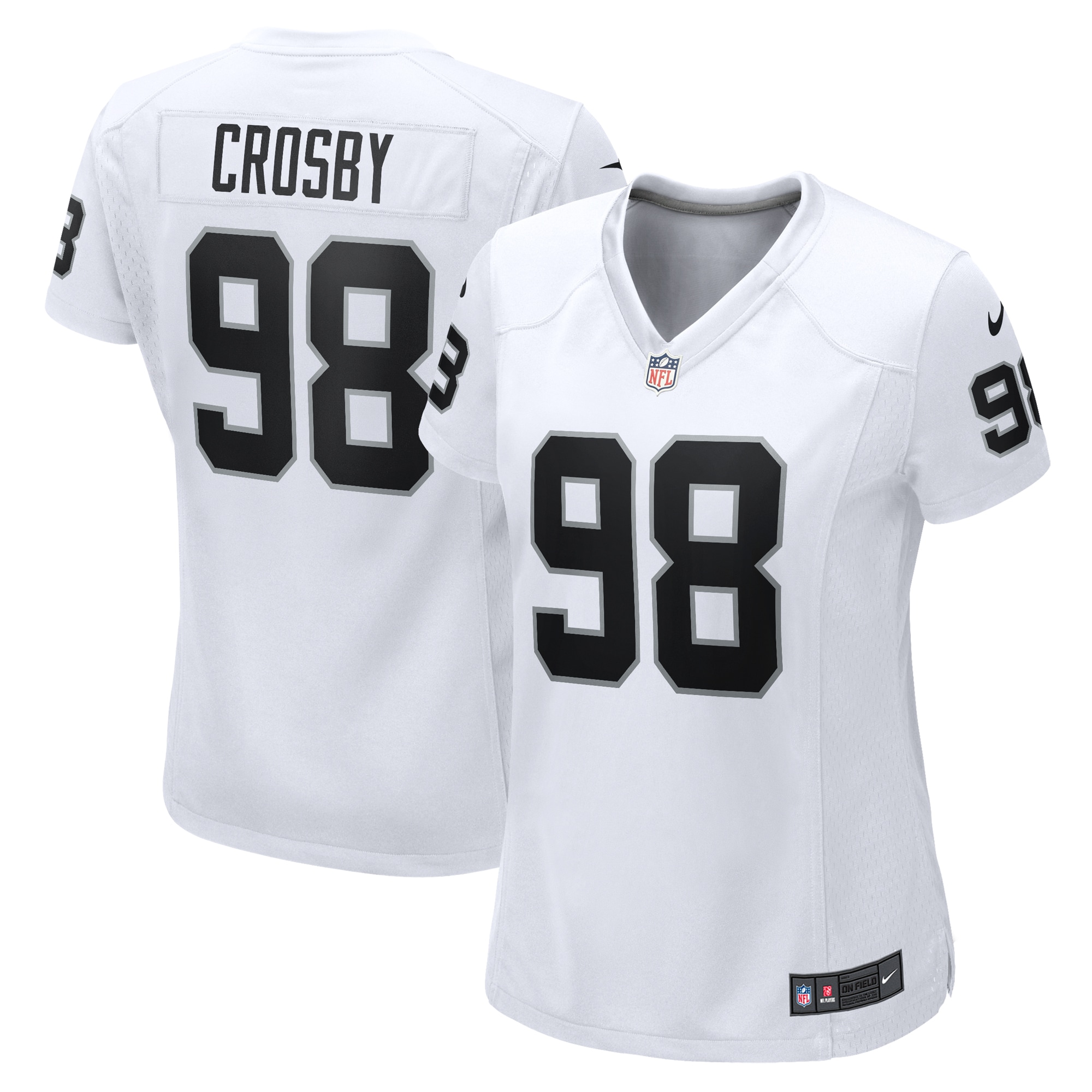 Women’s Las Vegas Raiders Maxx Crosby  White  Game Jersey