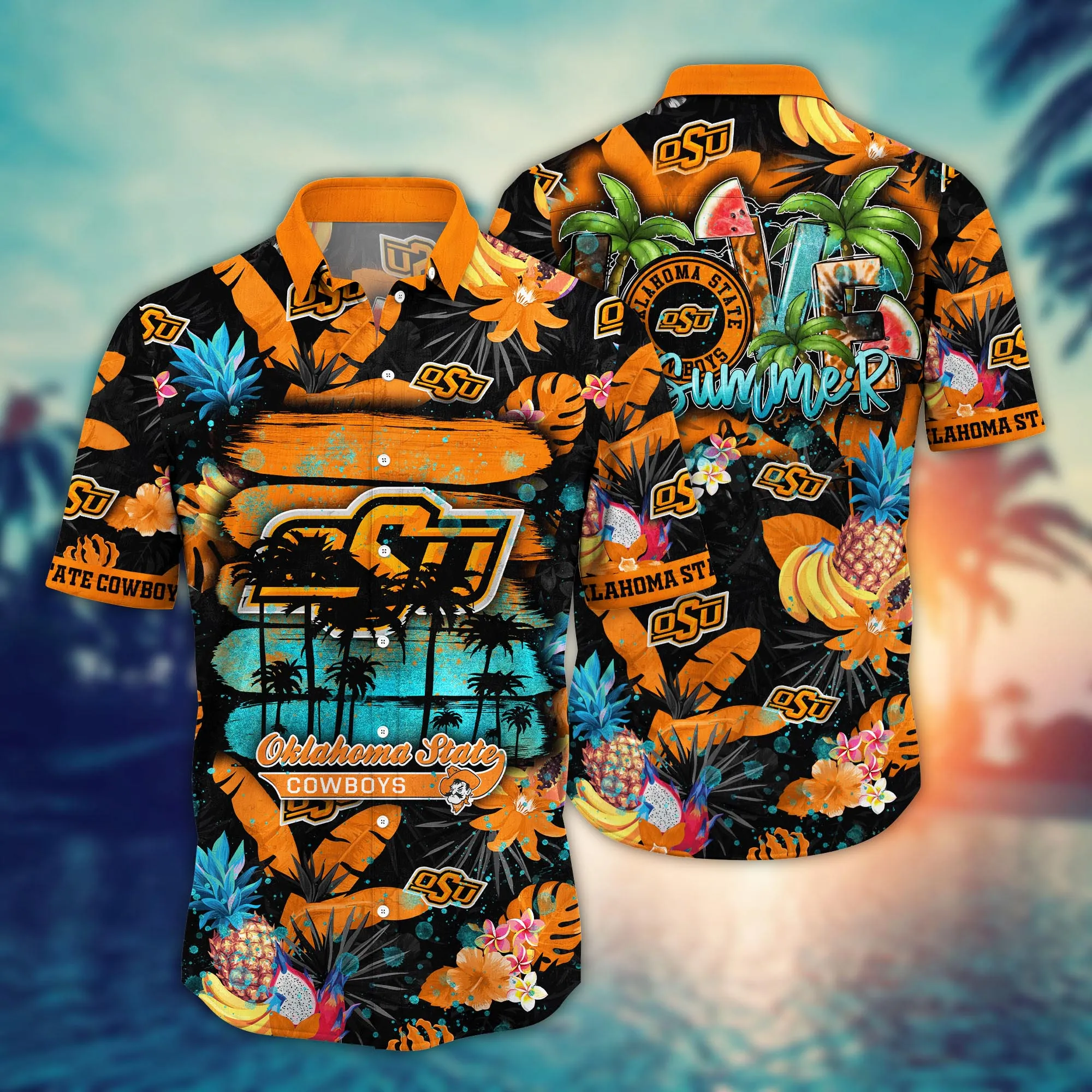 Oklahoma State Cowboys NCCA Hawaiian Shirt Watermelonstime Aloha Shirt