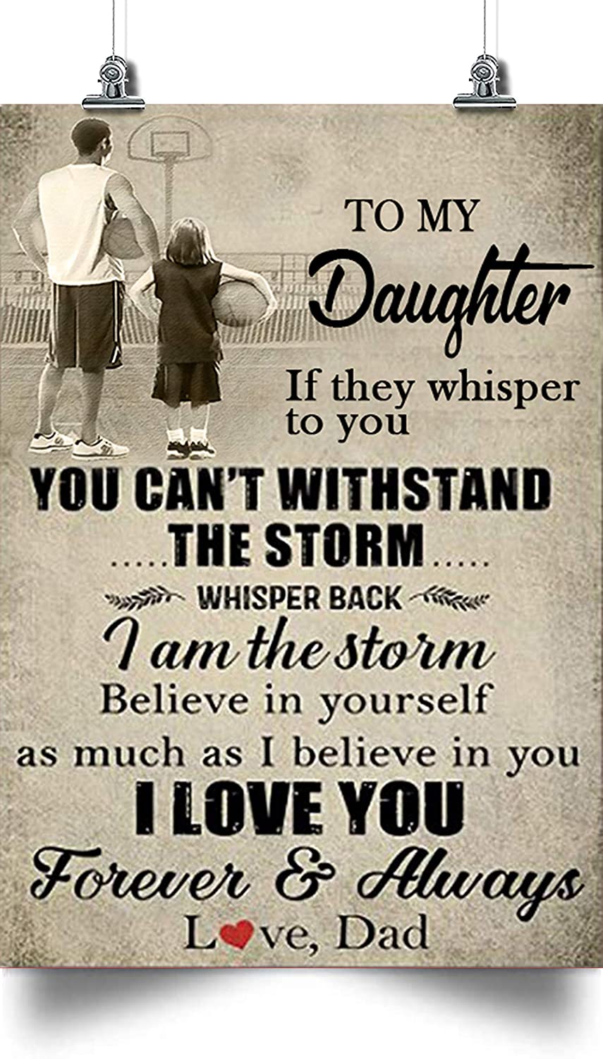 Basketball Poster – DAD to Daughter – I AM The Storm – Holliday’s Son Gift, to My Son Poster, Son Gift from Dad, Son Gift Poster