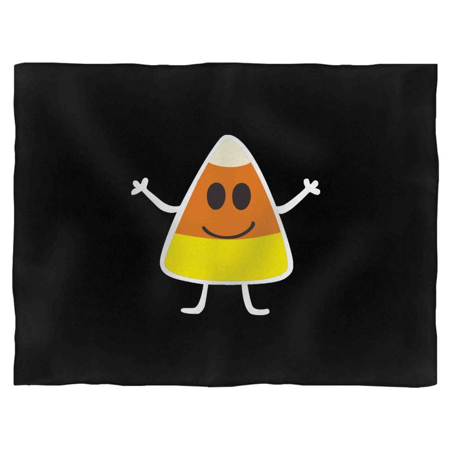 Cute Candy Corn Halloween Blanket