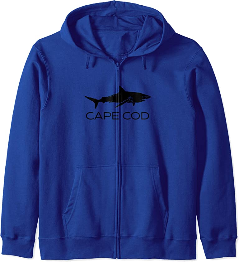 Cape Cod Shark | Cape Cod Massachusetts Gift | Cape Cod Zip Hoodie