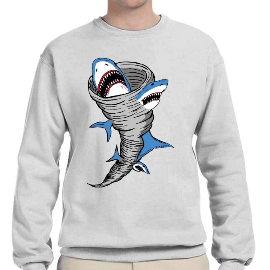 Shark Tornado Crew Neck Sweatshirt