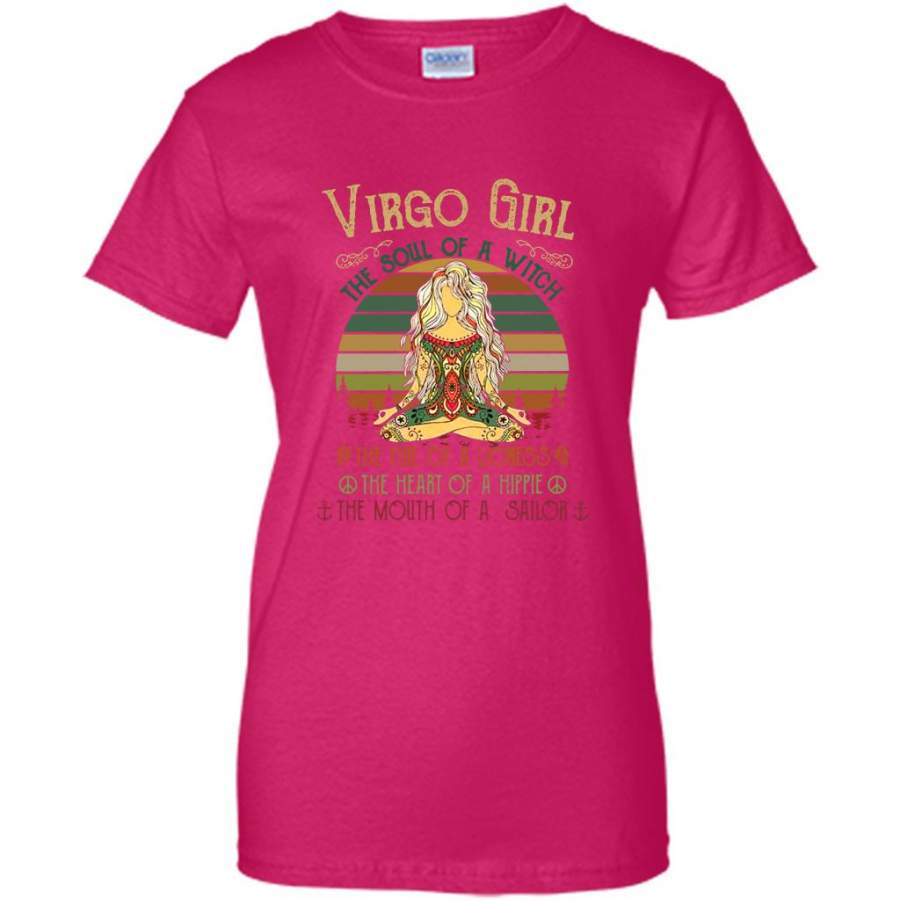 Virgo Girl The Soul Of A Witch Classic Vintage Retro Design – Gildan Women Shirt