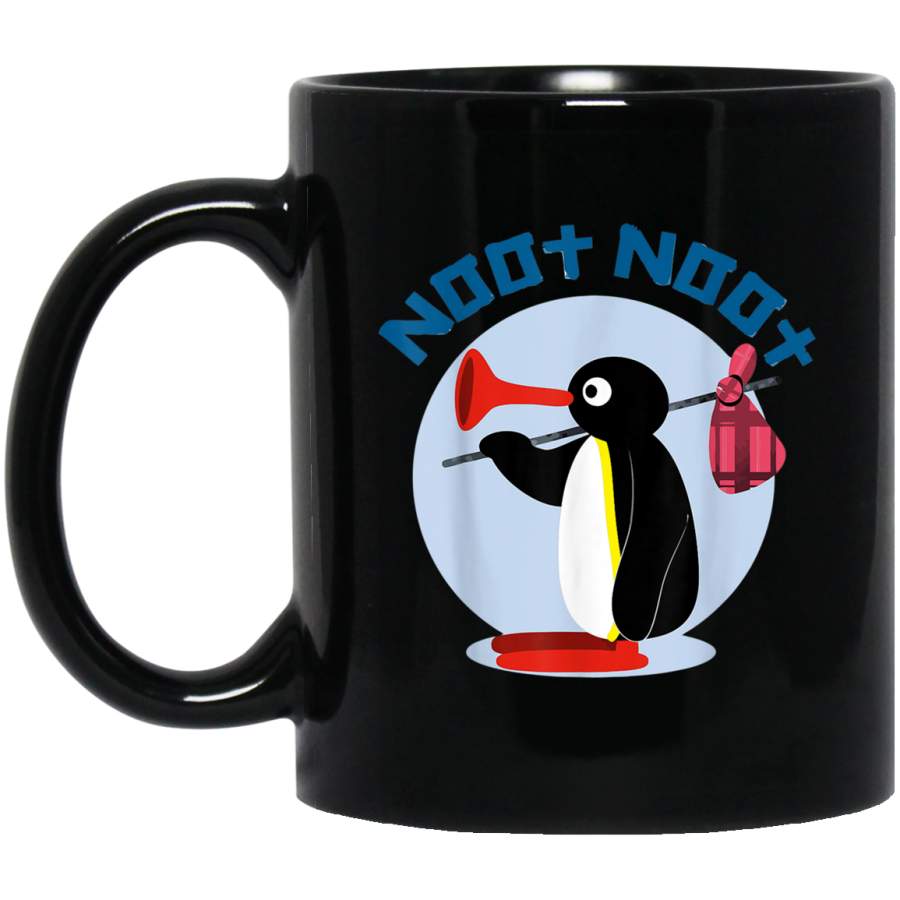 Pingu penguin Noot noot noot halloween costume Black Mug