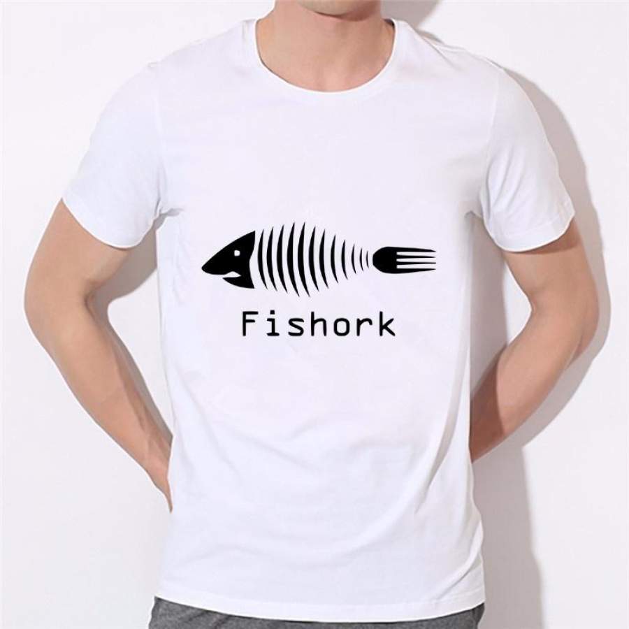 New Street  Fish Bone Printed T-Shirt