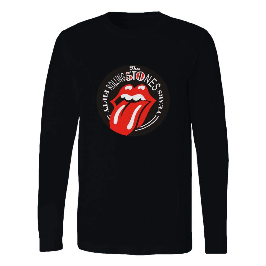 The Rolling Stones 50 Years Logo Long Sleeve T-Shirt