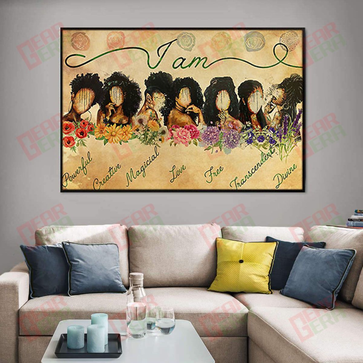 African American Canvas Beautiful Brown Skin Canvas Art Prints African American Women Black King Bedroom Wall Attractive Wall Of Art