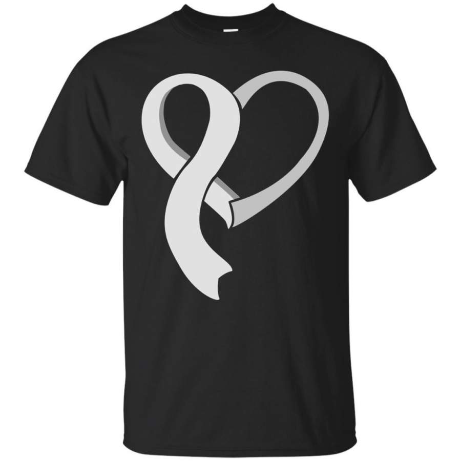 Heart Ribbon T-Shirt Brain Cancer Awareness Shirt
