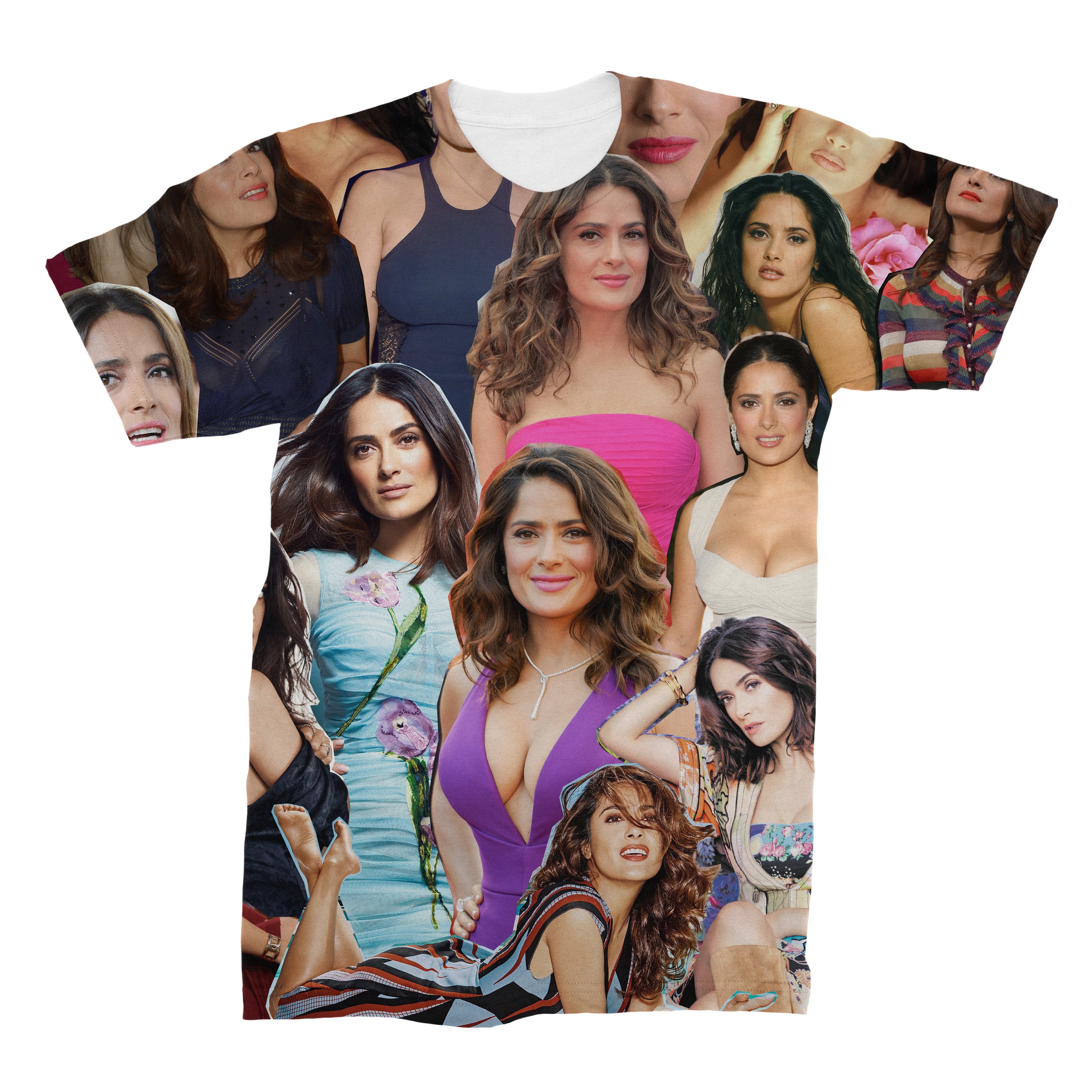 Salma Hayek 3D Collage Face T-Shirt