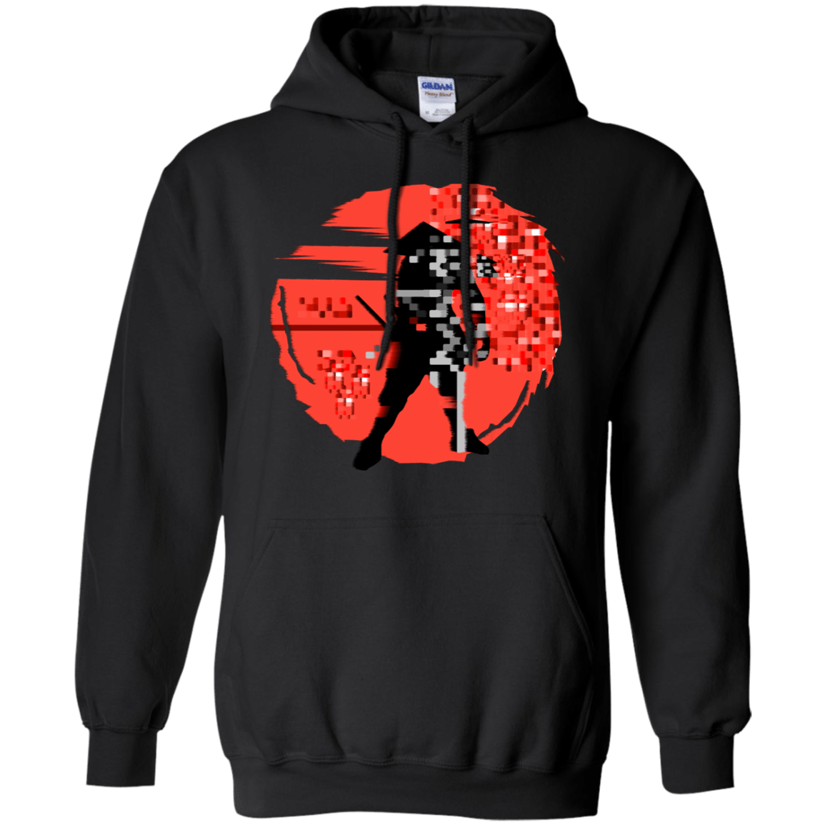 Samurai Pixel Pullover Hoodie