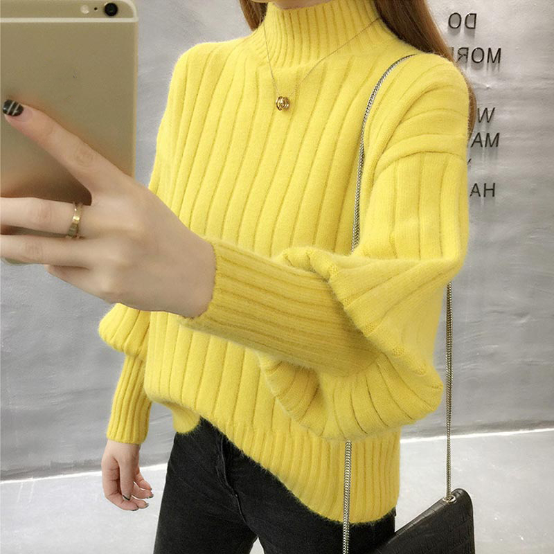 Women Sweaters Turtleneck Out Wearing Sweater Autumn Winter Sweater Female Thick Sweater Warm Inside Knitted Tops alx