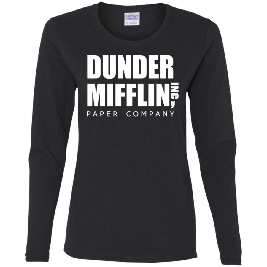 AGR Dunder Mifflin Ladies’ Cotton LS T-Shirt