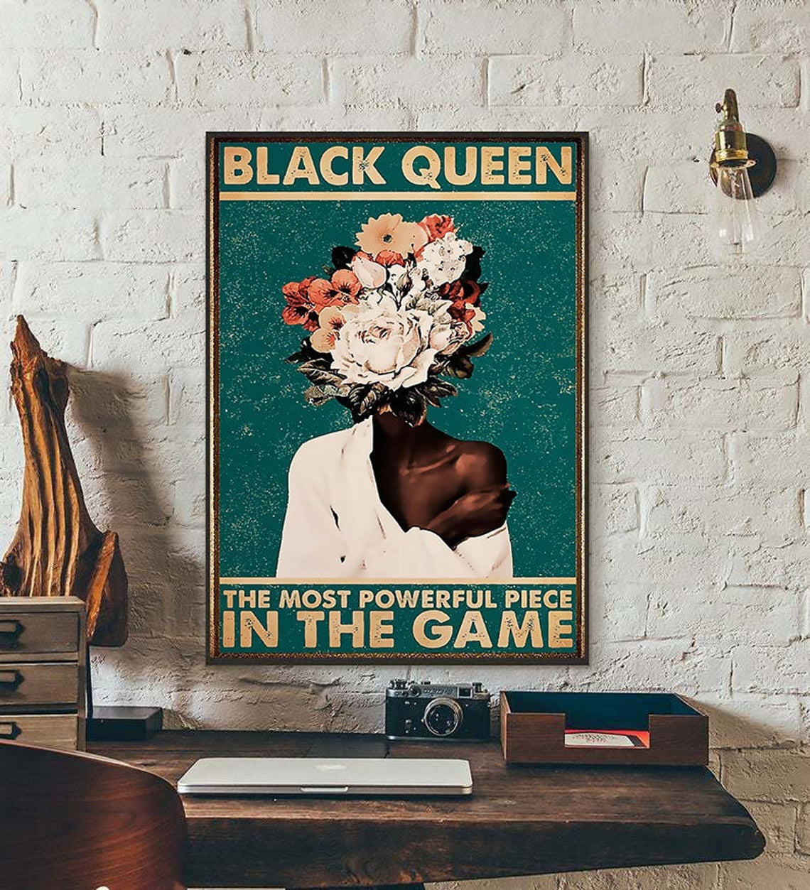 African American Pot Head Poster Black Queen Angel Art Black Women Art Black Canvas And Poster,Canvas Prints,Wall Decor Visual Art