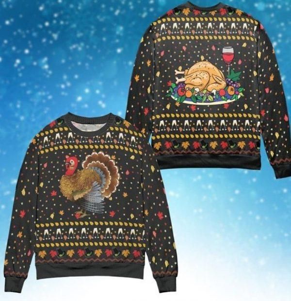 Turkey Ugly Christmas Wool Sweater