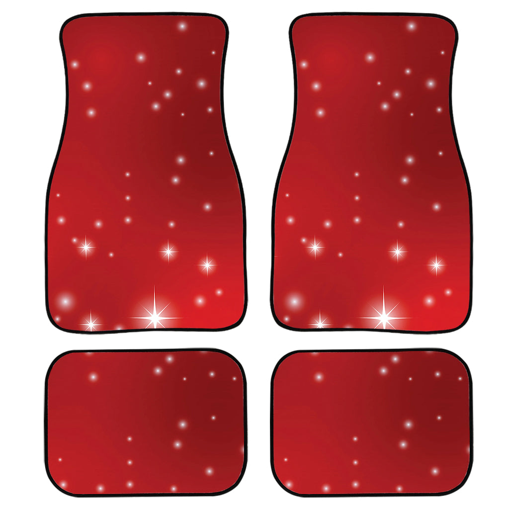 Shiny Sparkle Print Front And Back Car Floor Mats, Front Car Mat