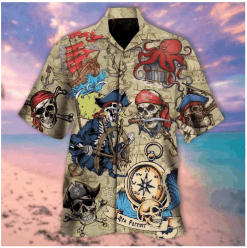 Skull Pirate Hawaii Shirt Unisex Adult Ha40616