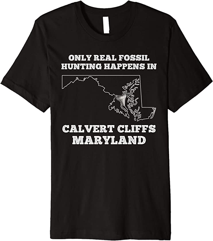 Shark Tooth Fossil Hunting T Shirt For Calvert Cliffs MD