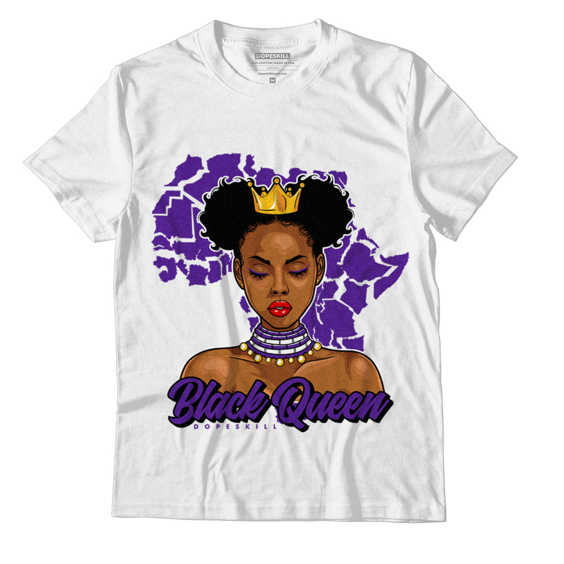 JD 3 Dark Iris Dopeskill T-Shirt Black Queen Graphic