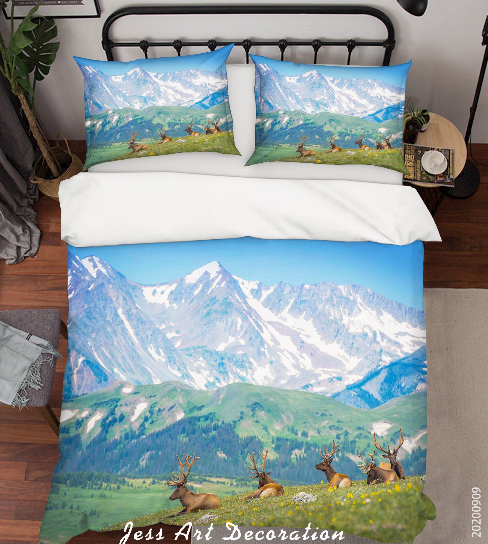 3D Nature Animal Deer Quilt Cover Set Bedding Set Duvet Cover Pillowcases Wj 6057