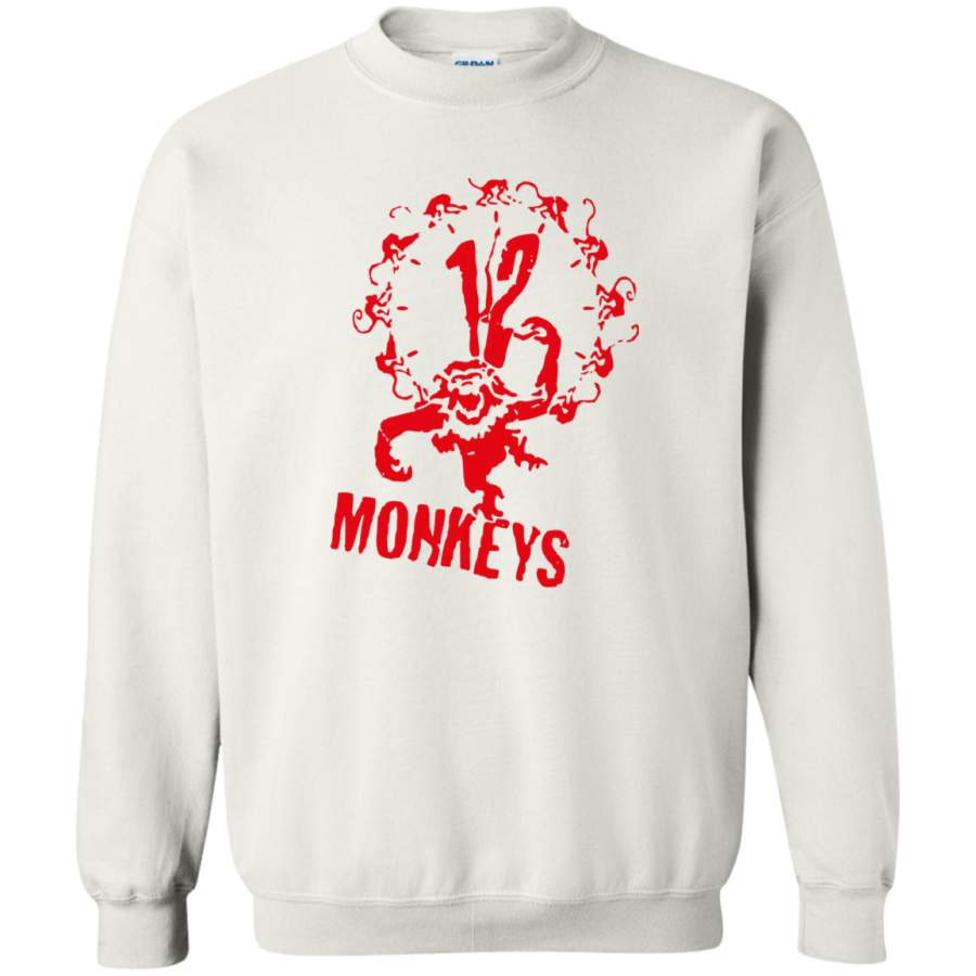 AGR 12 Monkeys Crewneck Pullover Sweatshirt