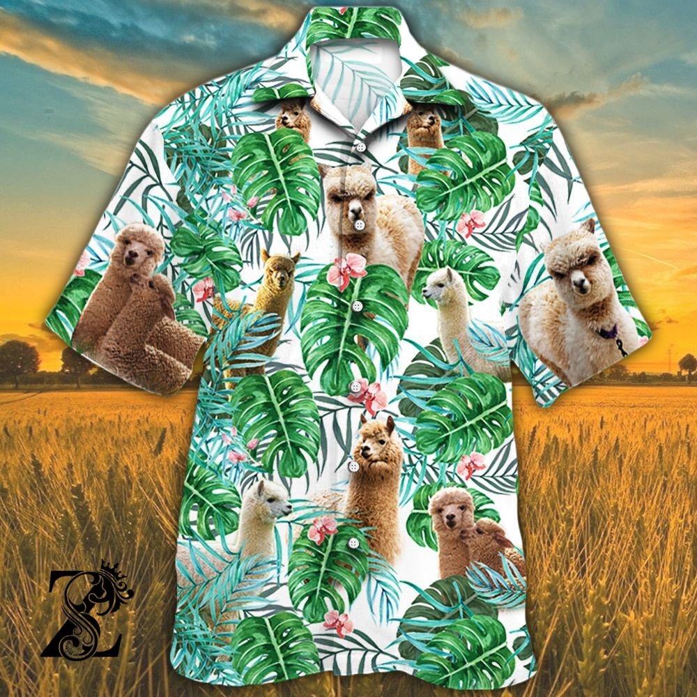 Alpaca Lovers Tropical Plant Hawaiian Shirt