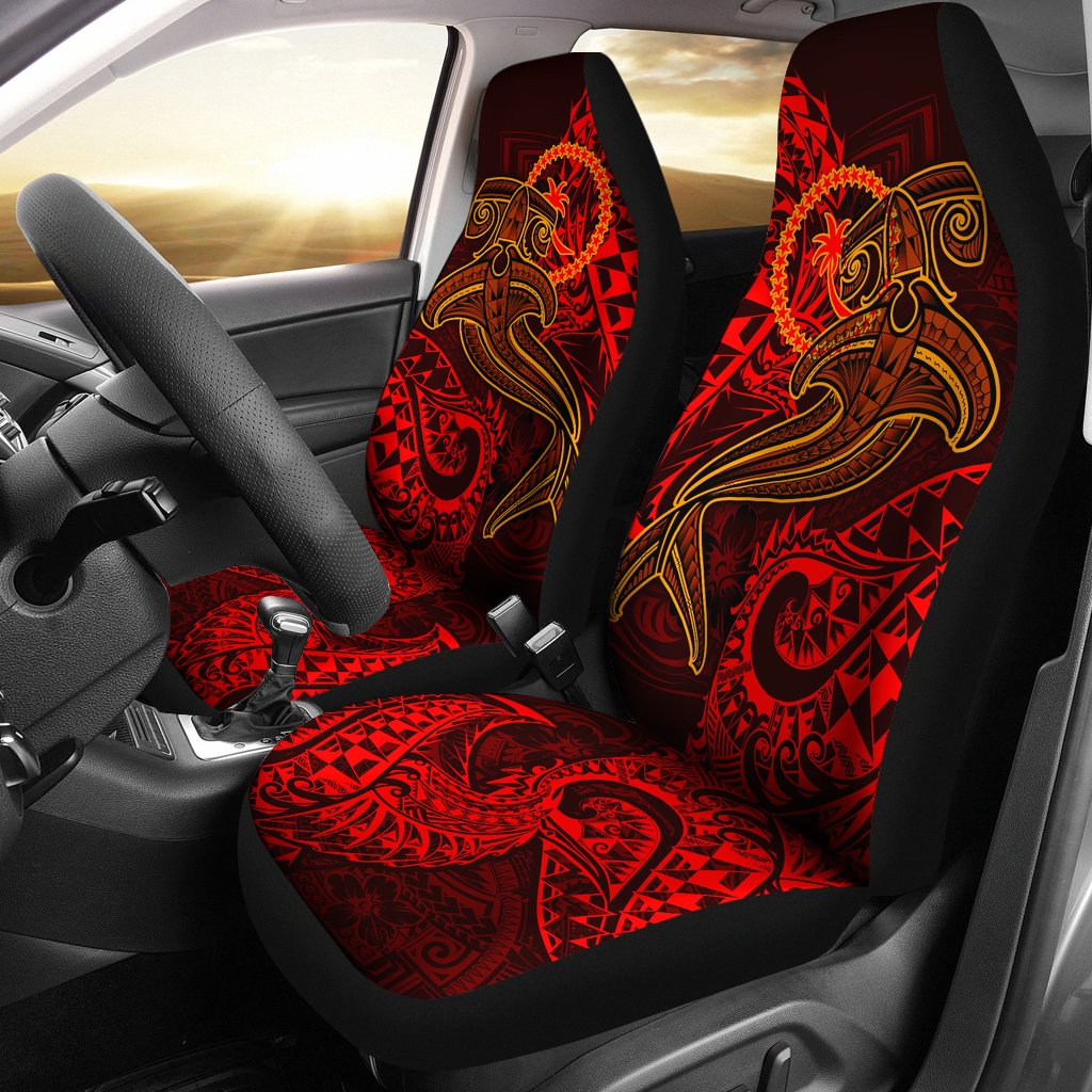 Chuuk Car Seat Covers – Red Shark Polynesian Tattoo