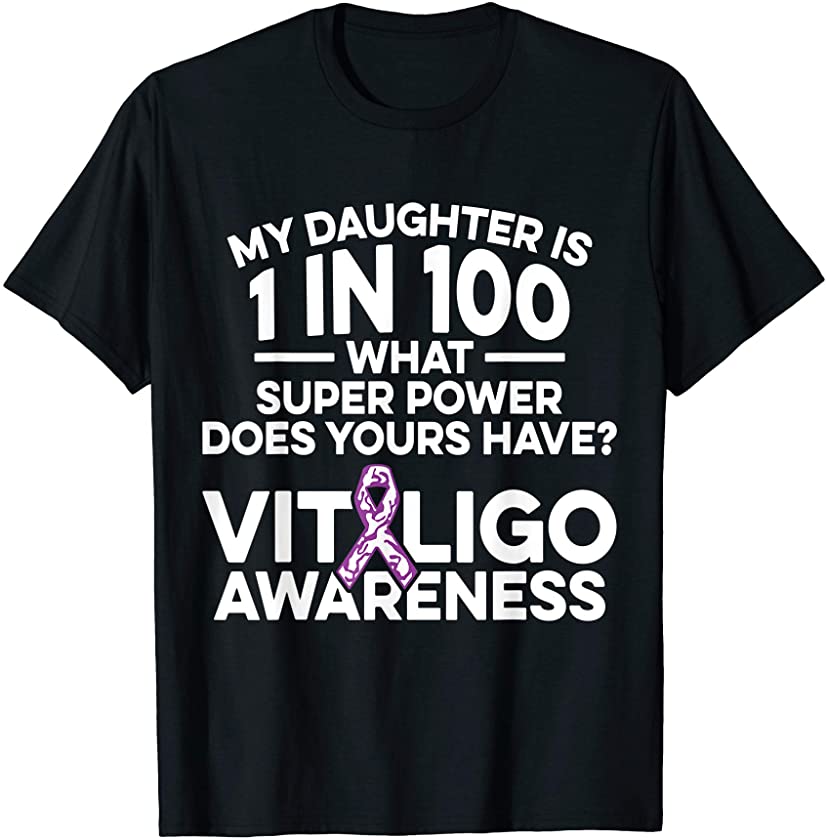 Vitiligo Awareness Daughter Strong Melanin Warrior Survivor T-Shirt