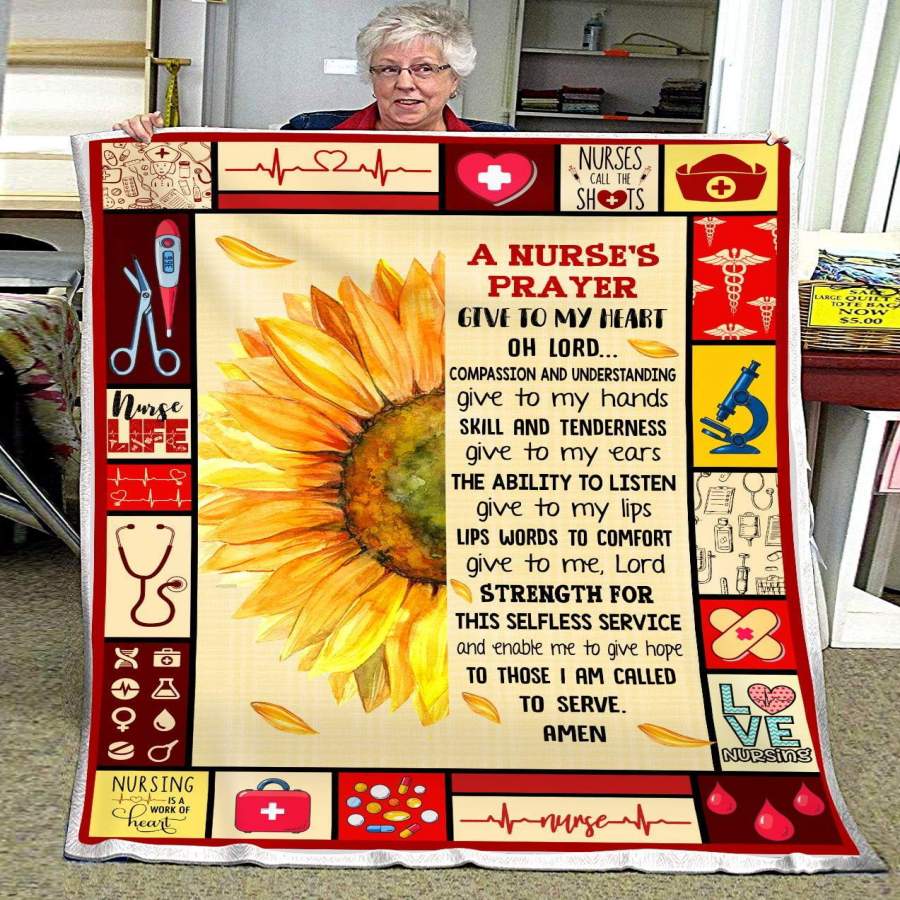 Blanket Gift For  A Nurse’s Prayer Give To My Heart