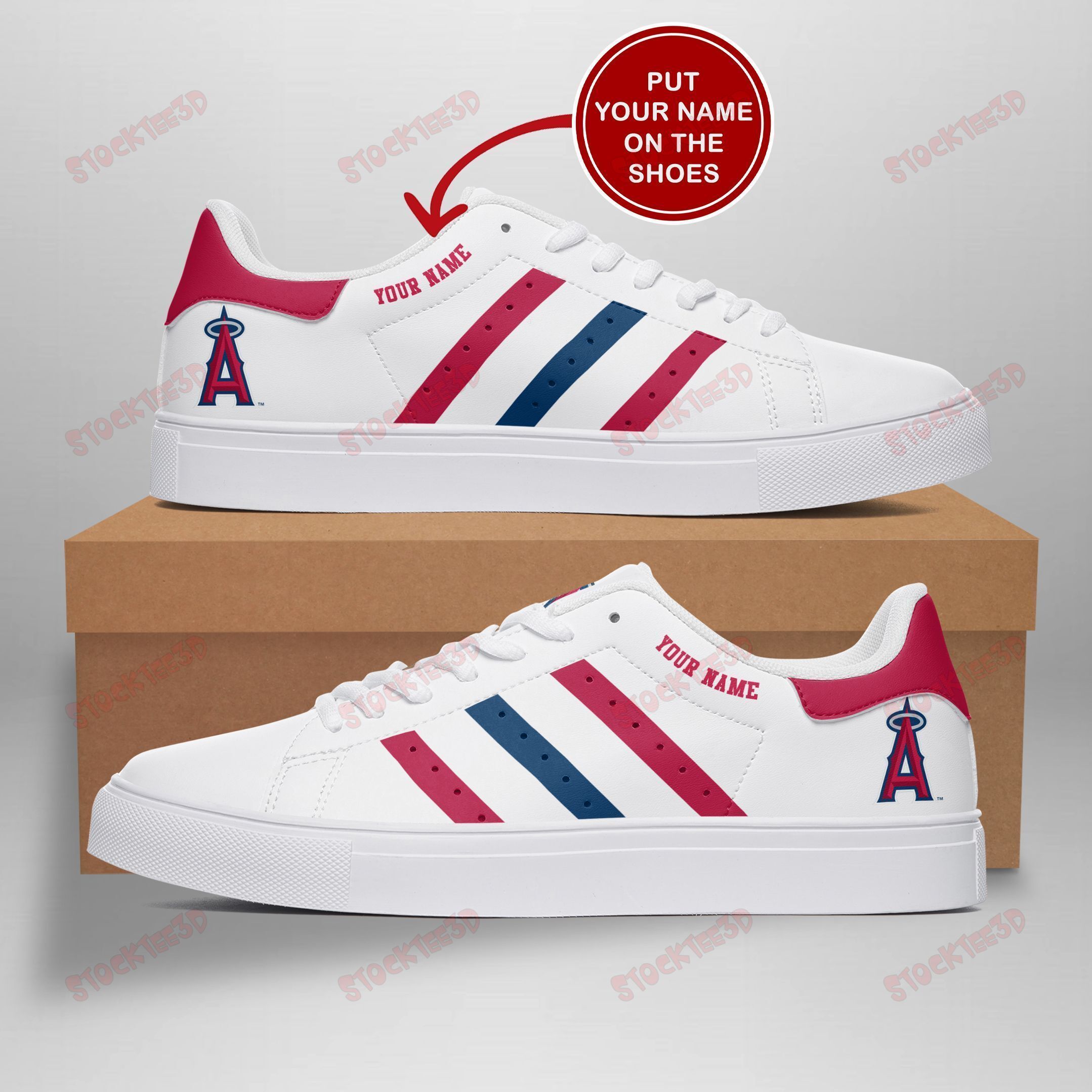 Los Angeles Angels Personalized Ss Custom Sneakers 096