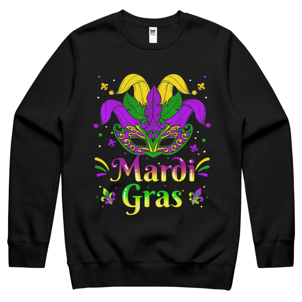 Mardi Gras Shirt For Women Mardi Gras 2022 Carnival Party Crewneck Sweatshirt