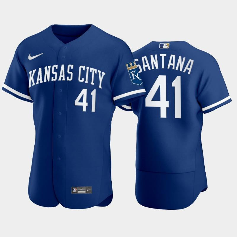 Carlos Santana 41 Kansas City Royals 2022-23 Blue Men’s Jersey