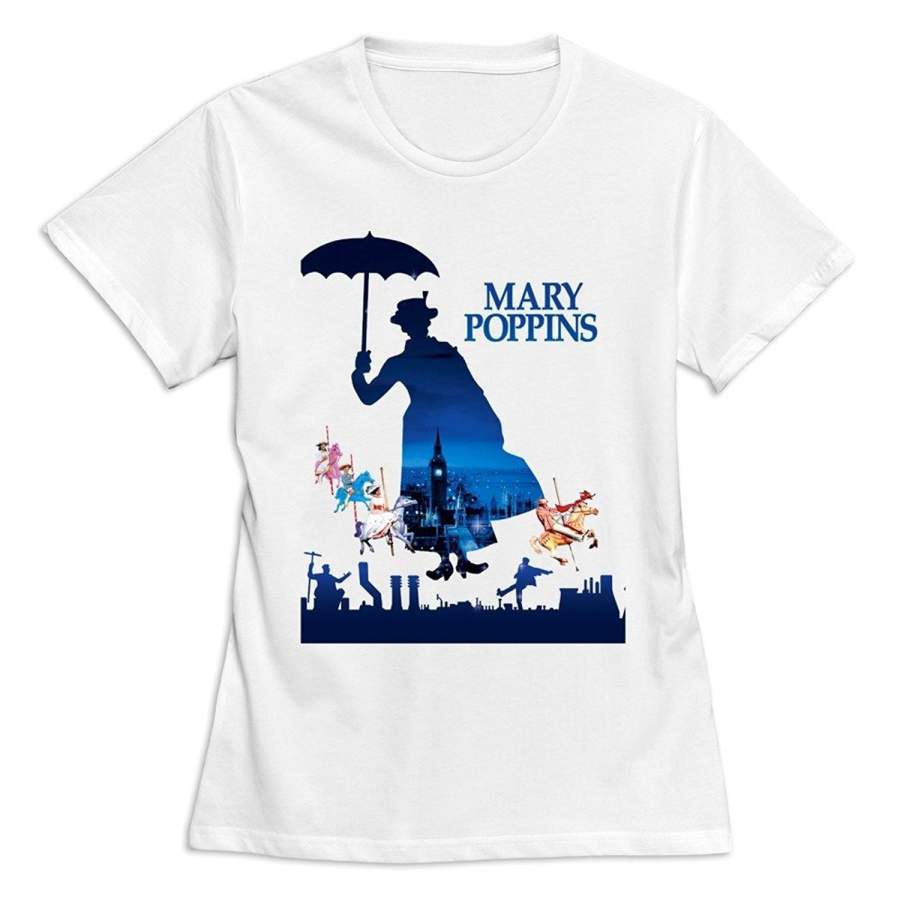 Woman Mary Poppins Custom Retro T-Shirts By Mjensen