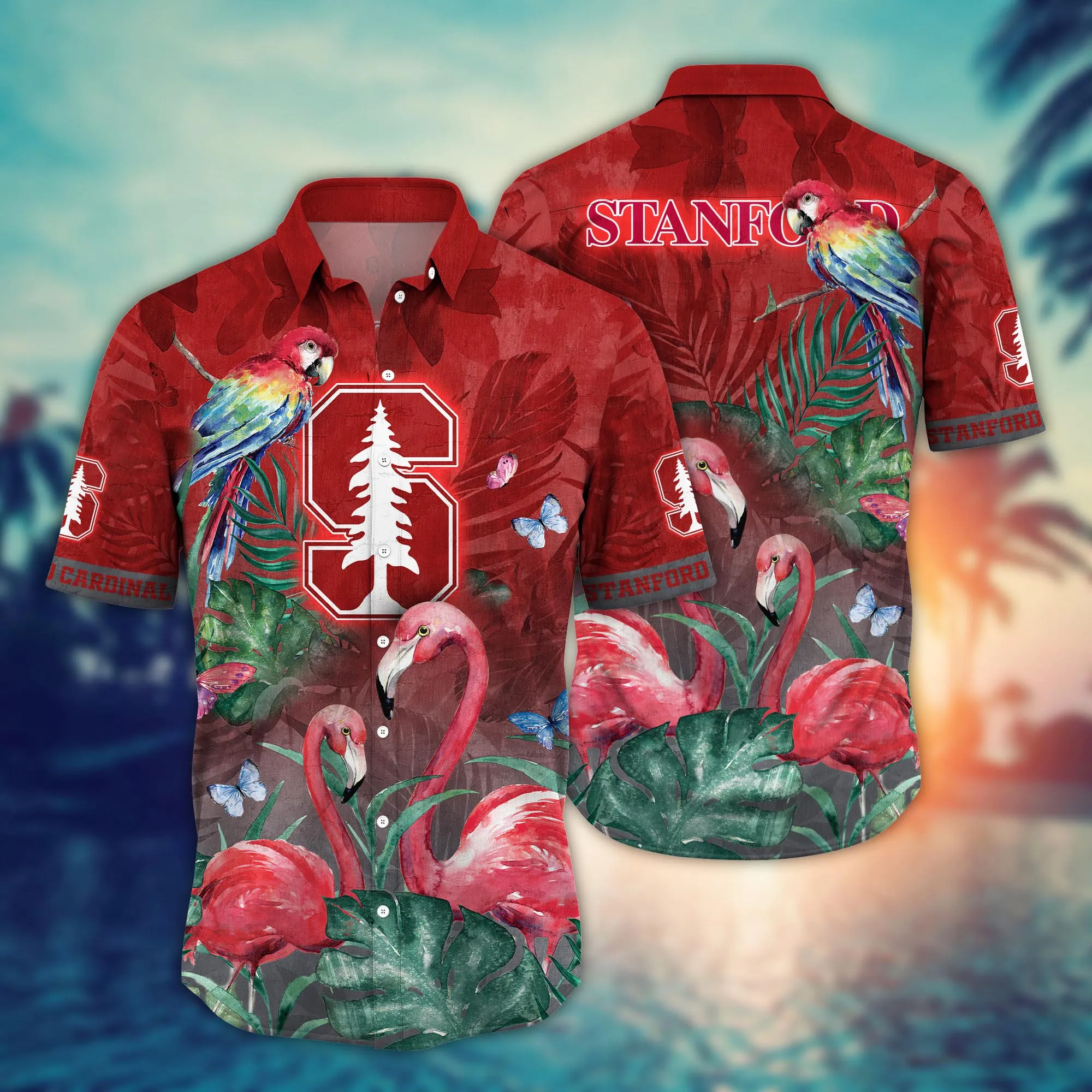 Stanford Cardinal NCCA Hawaiian Shirt Summer Nights Aloha Shirt