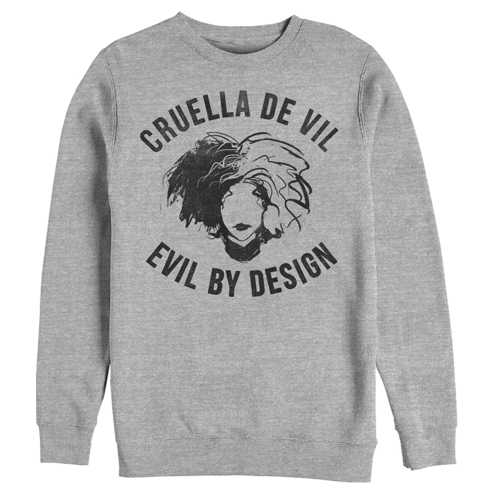 Cruella Men’S Evil By Design Sketch  Sweatshirt