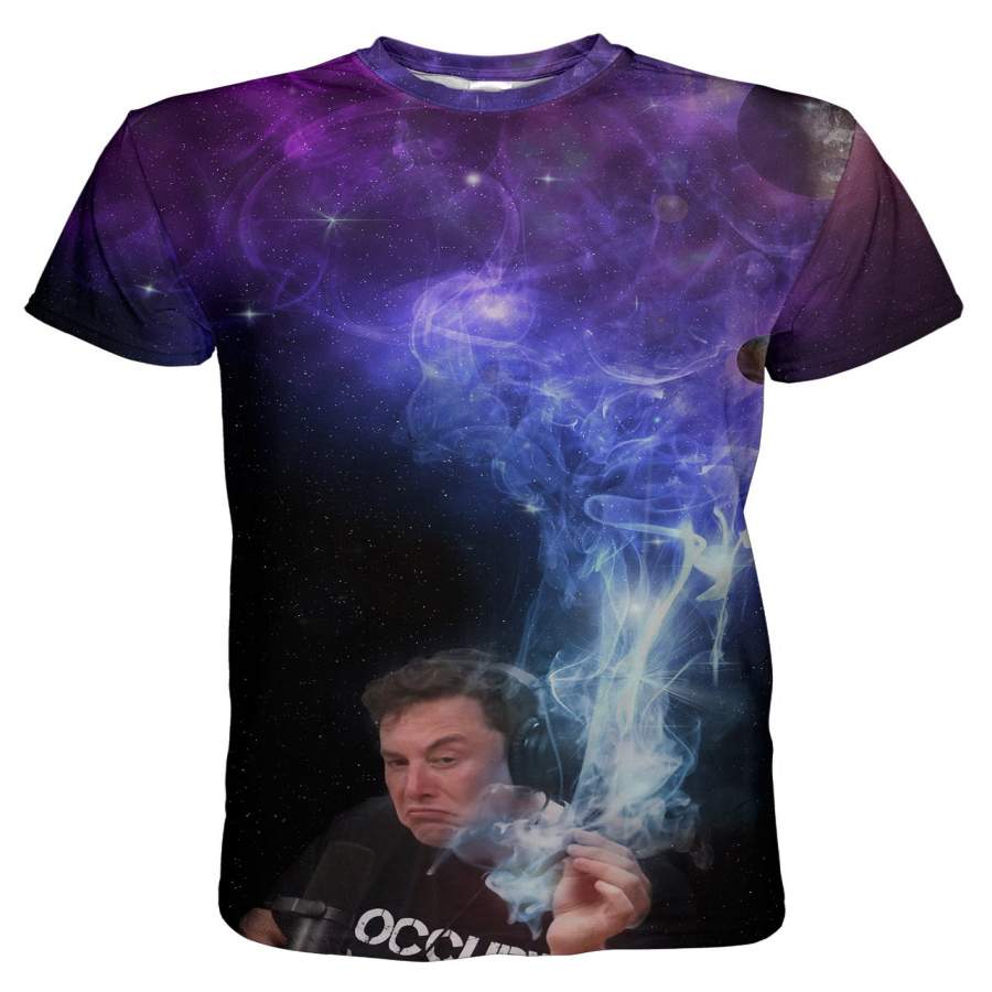 Elon Musk Smoking Galaxy T-Shirt