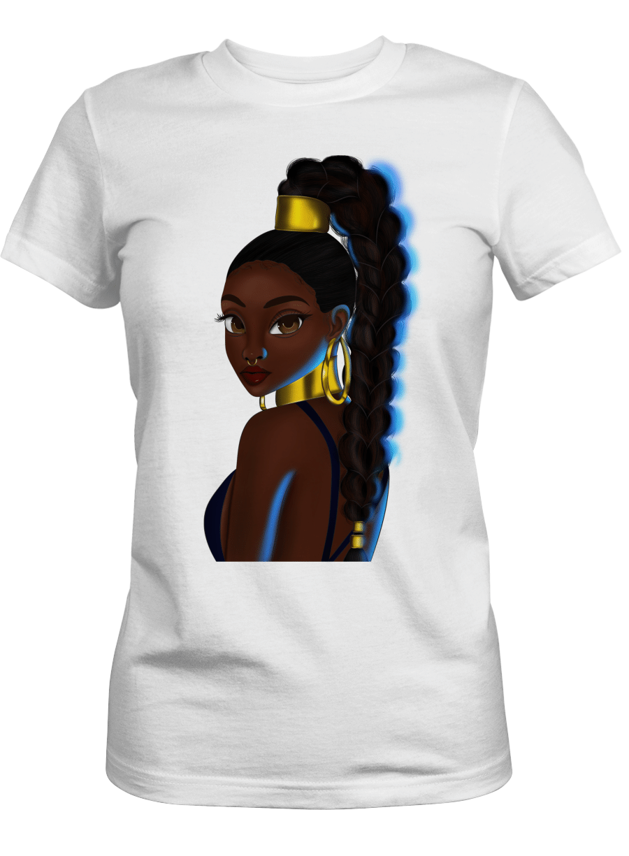 Shirt For Black Girl Shirts For African America Women Long Locs Hair Shirt For Black Women