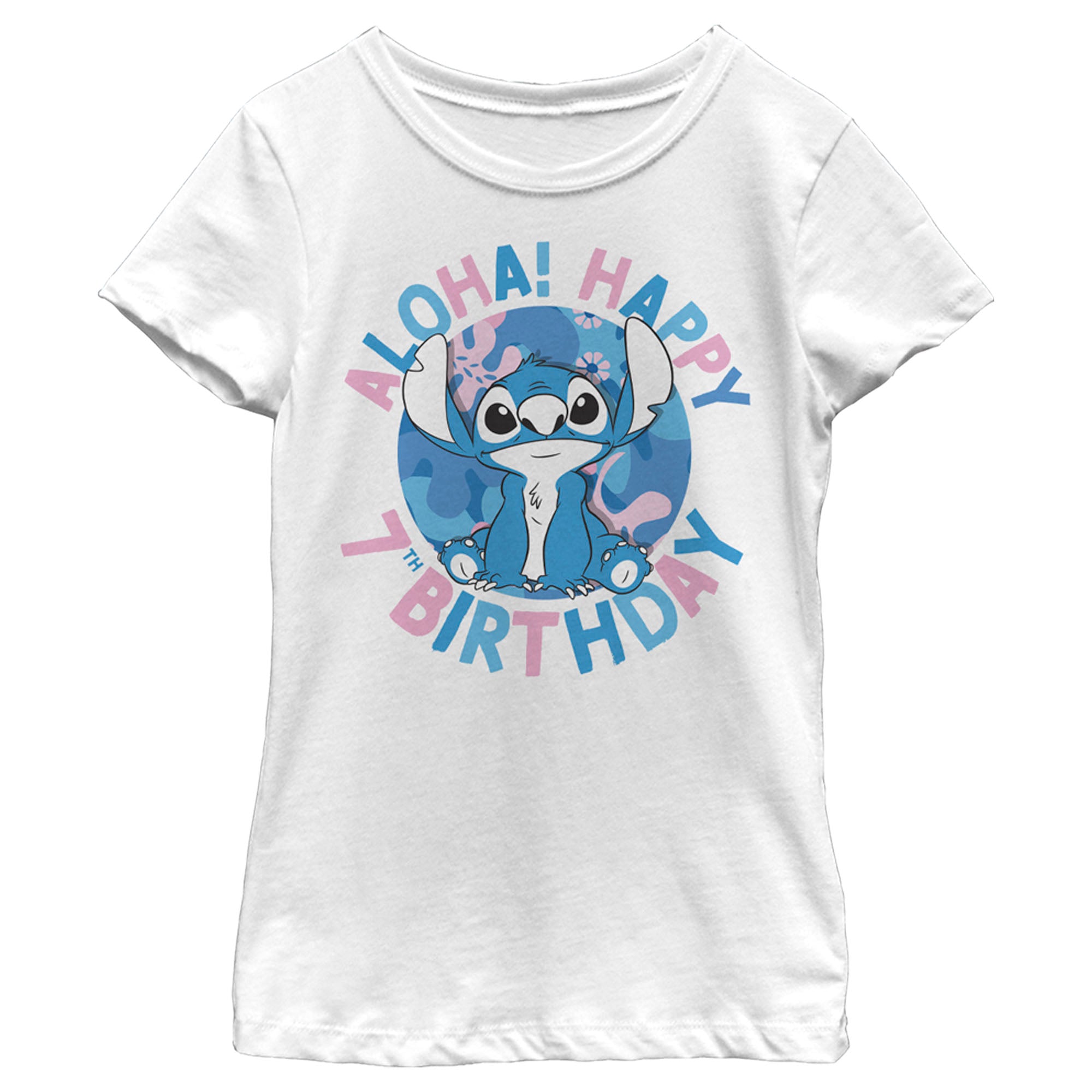 Boy’S Lilo & Stitch Aloha Happy 7Th Birthday T-Shirt