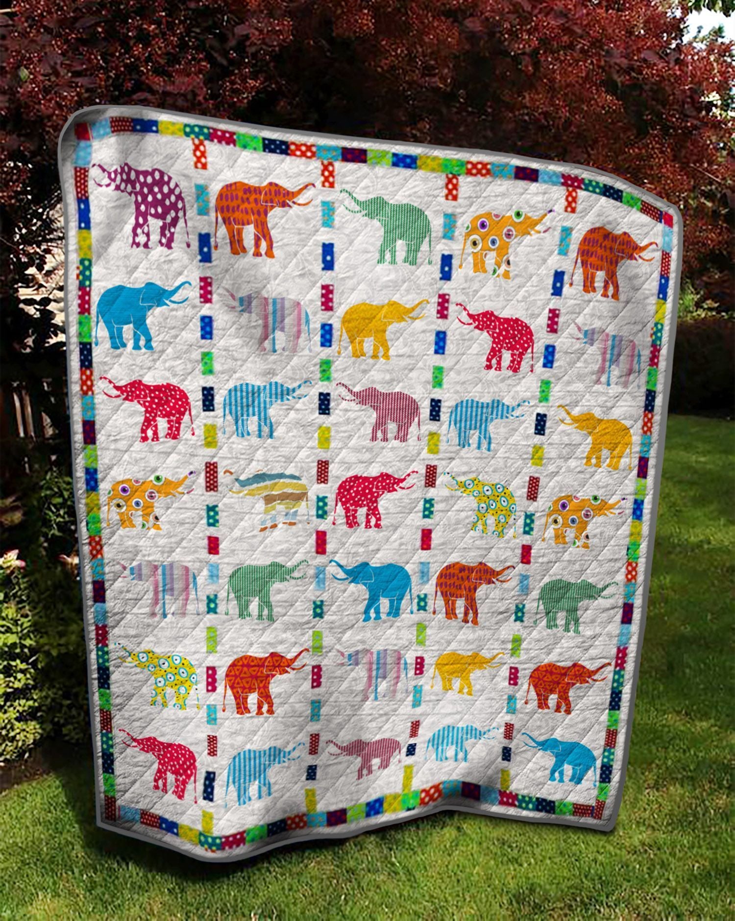 Elephants Quilt Cuqjb