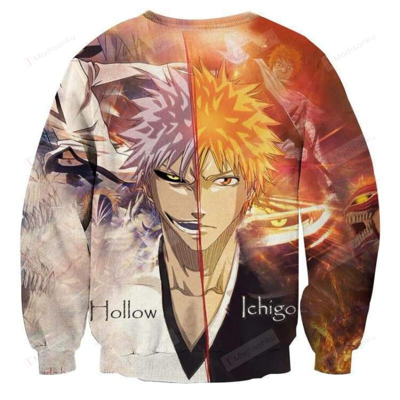 Bleach Hollow And Ichigo Ugly Christmas Sweater, All Over Print Sweatshirt