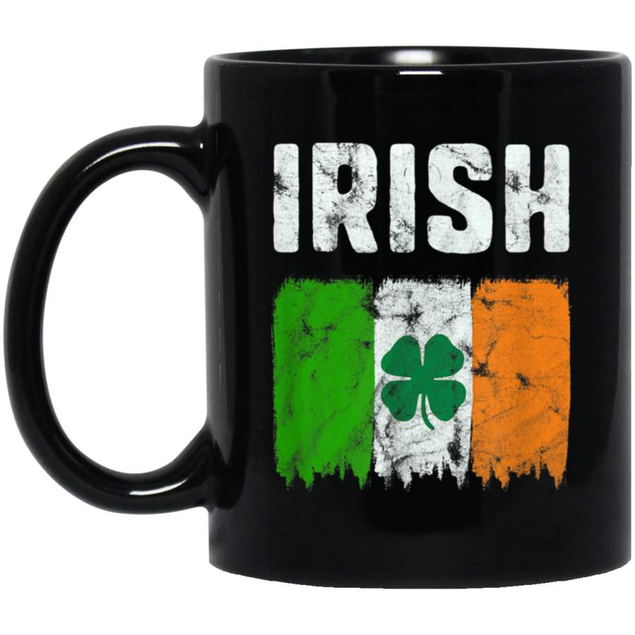 Irish Flag with a Shamrock Vintage  Irish Flag Mug