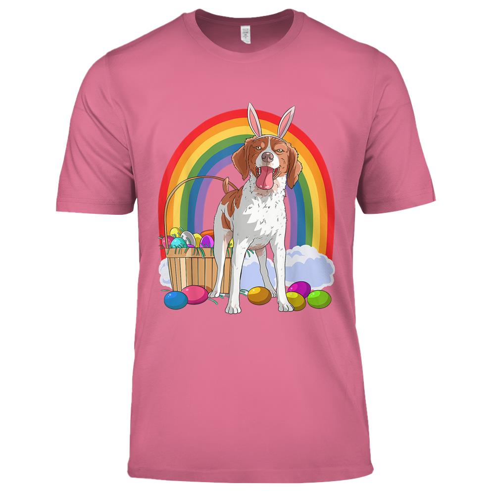 Brittany Spaniel Easter Eggs Bunny Dog Premium T Shirts