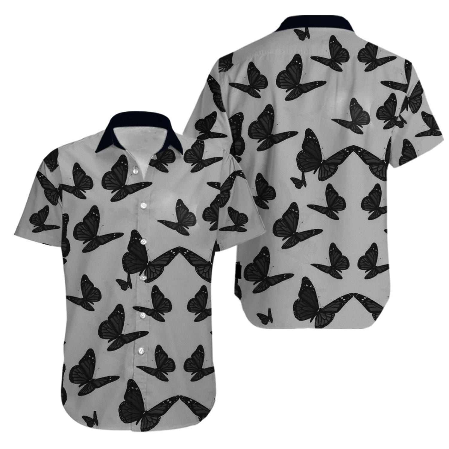 Order Black Butterfly Beautiful Aloha Hawaii Shirts V Ha47359