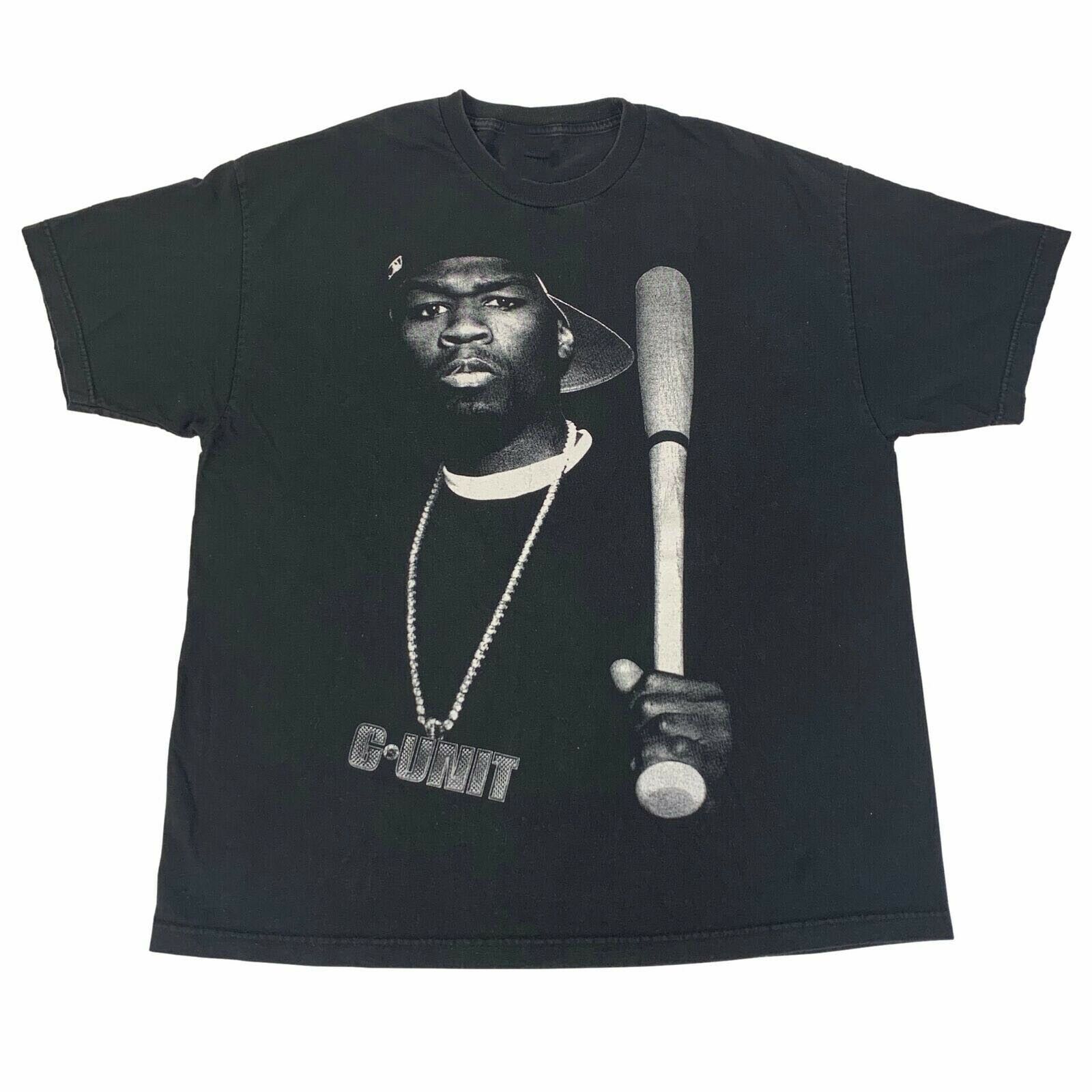 Vintage 50 Cent G-Unit Jay Z Eminem Reprinted Black Unisex T-Shirt S-5XL